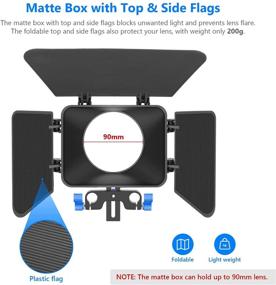 img 2 attached to 📷 Neewer Camera Shoulder Rig: Complete DSLR & Camcorder Film Making Kit with Shoulder Mount, 15mm Rod, Handgrip, Matte Box - Compatible with Canon/Nikon/Sony/Pentax/Fujifilm/Panasonic