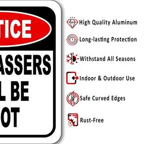 img 3 attached to Notice Trespassers Aluminum Composite Outdoor