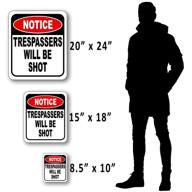 notice trespassers aluminum composite outdoor logo