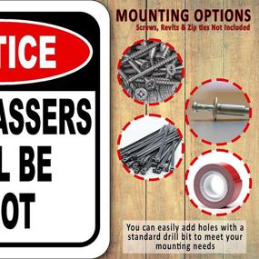img 1 attached to Notice Trespassers Aluminum Composite Outdoor