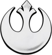 silver plastic auto emblem - sw rebel alliance logo [3'' x 3''] logo