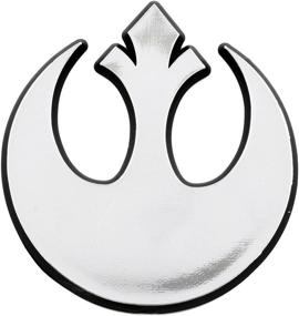 img 1 attached to Silver Plastic Auto Emblem - SW Rebel Alliance Logo [3'' x 3'']