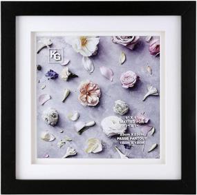 img 4 attached to 🖼️ Kiera Grace KG Morgan Double Mat 9x9 Inch Black Picture Frame PH00670-7INT