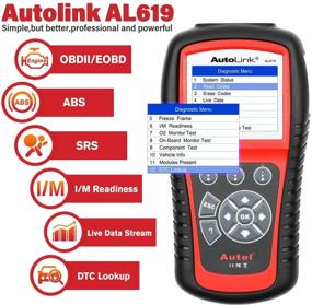 img 1 attached to Autel AutoLink AL619 OBD2 Scanner: Advanced ABS, SRS Airbag Scan Tool & ABS/Airbag Warning Light Turn-Off - Ready Test | Enhanced Version of AL519 & ML519