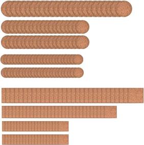 img 2 attached to 🛋️ Navaris Cork Furniture Pads - Set of 215 Self-Adhesive Non-Slip Wooden Floor Protectors - Assortment of Shapes and Sizes in a Convenient Box