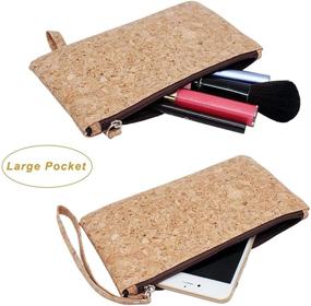 img 2 attached to 👜 Boshiho Natural Cork Clutch Wristlet Wallet: Stylish Card Holder & Coin Purse Bag