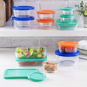 img 3 attached to 🍽️ 24-Piece Set of Pyrex Simply Store Meal Prep Glass Food Storage Containers with BPA Free Lids, Oven Safe - Ideal for SEO