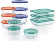 🍽️ 24-piece set of pyrex simply store meal prep glass food storage containers with bpa free lids, oven safe - ideal for seo логотип