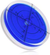 🔵 umei high precision horizontal bubble acrylic case: accurate bullseye spirit bubble surface level for surveying instruments and tribrachs (blue, 60mm, accuracy 15'/2) logo