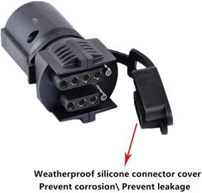 img 1 attached to 🔌 Super Repairman 7 Pin Round to 4 Pin/5 Pin Flat Blade Trailer RV Boat Adapter Plug - Efficient Connectivity Solution