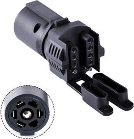 img 4 attached to 🔌 Super Repairman 7 Pin Round to 4 Pin/5 Pin Flat Blade Trailer RV Boat Adapter Plug - Efficient Connectivity Solution