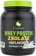 💪 powerful cansure 100% whey protein isolate shake powder (unflavored, 2 pounds) – a perfect muscle boosting companion! logo