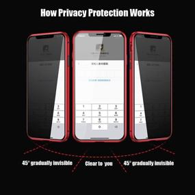 img 1 attached to Магнитный чехол для IPhone Xs Max с приватным защитным экраном и двусторонним закаленным стеклом, металлическая обводка для полной защиты тела (IPhone Xs Max Мобильные телефоны и аксессуары)