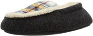 dearfoams plaid moccasin slipper little logo