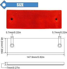 img 3 attached to Smseace Waterproof Screw Holes Motorcycle Reflective Heavy Duty & Commercial Vehicle Equipment