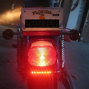 img 2 attached to 🏍️ Enhance Your Motorcycle's Safety with Kingshowstar LED Turn Signal Tail Brake Integrated Light License Plate Light Bar
