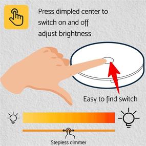 img 1 attached to 🔦 DAZZY DOT Magnetic Push Light: Dimmable Touch Light with Rechargeable Battery - Portable Stick-On LED Lights for Room, Closet, and Wall - 2-Pack Soft White Puck Lights