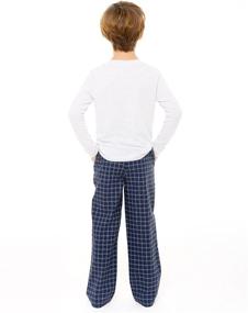 img 1 attached to Kids Boys Woven Plaid Check Long Shorts Drawstring Pants with Pocket - Soft & Lightweight 100% Cotton