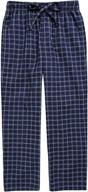 kids boys woven plaid check long shorts drawstring pants with pocket - soft & lightweight 100% cotton logo