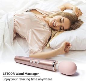 img 3 attached to Wand Massager by LETOOR: Cordless Handheld Rechargeable Vibrating Wand for Muscle Massage and Pain Relief - 6 Speeds & 10 Magic Vibration Modes