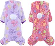 dafuen dog pajamas: cozy flannel medium-sized dog sweater hoodies for winter warmth - pack of 2 логотип