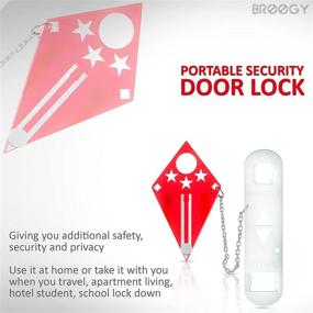 img 3 attached to Enhanced Security: Portable Door Lock 1-Pack for Hotel, Travel, AirBnB, College, Motel, School Lockdown - Safeguarding Apartment, Dorm, and Home Living Spaces