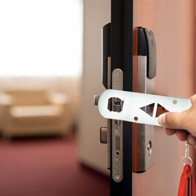 img 1 attached to Enhanced Security: Portable Door Lock 1-Pack for Hotel, Travel, AirBnB, College, Motel, School Lockdown - Safeguarding Apartment, Dorm, and Home Living Spaces