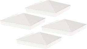 img 4 attached to 🌿 Enhance Your Outdoor Décor with GreenLighting 6x6 Aluminum Pyramid Post Cap Cover - White (4 Pack)