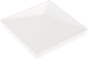 img 3 attached to 🌿 Enhance Your Outdoor Décor with GreenLighting 6x6 Aluminum Pyramid Post Cap Cover - White (4 Pack)