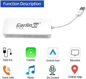 img 3 attached to Проводной USB-донгл Carlinkit для CarPlay для Android 4.4.2+ и iPhone, поддержка Android Auto/Mirroring/USB Connect/Siri Voice Control, обновляемый, белый