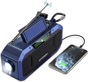 img 4 attached to 📻 Essential Hand Crank Emergency Weather Radio: Bluetooth Speaker, Portable NOAA WB AM FM Radio, IPX6 Waterproof, Solar Powered, Cell Phone Charger, Flashlight - Ideal for Home, Camping, Hurricane Preparedness
