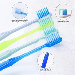 img 2 attached to 🪥 Y-Kelin 4 Pcs U-Shaped Orthodontic Toothbrush: Soft Bristles + Head Covers for Effective Cleaning of Teeth