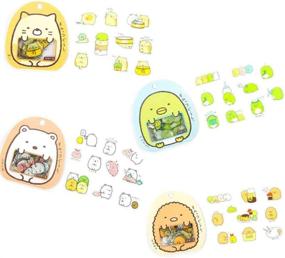 img 4 attached to Cartoon Animal PVC Stickers, Transparent, Super Cute for Diary Calendar Albums Decoration, Scrapbook, Planner, Journal, DIY Toy, School & Office Supplies - 4 Pack, 200 Pieces