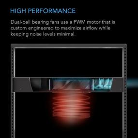 img 1 attached to 🌀 AC Infinity CLOUDPLATE T5, крепление в стойку для вентилятора 1U, задний выход воздушного потока для эффективного охлаждения AV, домашнего кинотеатра и сетевых стоек 19''.