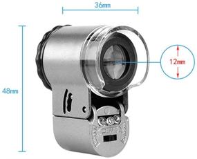 img 3 attached to 🔍 Ювелирное увеличительное стекло 50X: Подсвечиваемое увеличительное лупа для ювелирных изделий, садоводства, детей, монет, марок и сбора камней - складное с LED-подсветкой