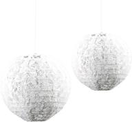 andaz press hanging lace lanterns: real lace fabric, 8-inch and 10-inch, 2-pack for burlap and lace theme wedding, bridal, baby shower, 1st birthday party supplies, girl nursery decorations - buy now! logo