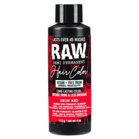 img 4 attached to Vibrant Neon Red Demi-Permanent Hair Color, Vegan, Ammonia-Free, Paraben-Free, PPD-Free, Long-lasting for over 45 washes, 4oz