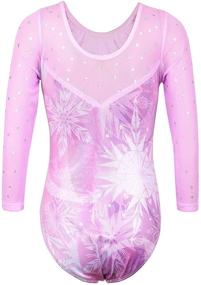 img 3 attached to 🤸 Sparkle and Shine with TFJH E Kids Little Girls' One Piece Gymnastics Leotard Outfits