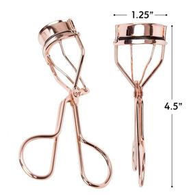 img 3 attached to 🌹 Rose Gold Eyelash Curler Kit - Premium Lash Curler for Perfect Lashes with 5 Replacement Pads - Universal Eye Lashes Curlers for Women (Box Colors Vary)