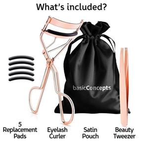 img 1 attached to 🌹 Rose Gold Eyelash Curler Kit - Premium Lash Curler for Perfect Lashes with 5 Replacement Pads - Universal Eye Lashes Curlers for Women (Box Colors Vary)