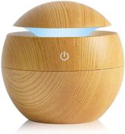 🌿 azkosk usb air humidifier with free filter | wood grain air purifier for home, office, car | electric ultrasonic mist oil diffuser | cool mist humidifier with 7 color changing led night light | aromatherapy logo