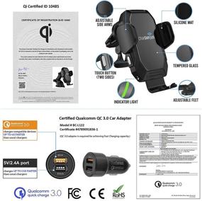 img 3 attached to CharGenius 15W Wireless Car Charger, 2021 Version with Tempered Glass, Fast Qi Charging, Auto-Clamping, CD 📱 Slot Mount, Phone Holder for Dashboard, Windshield, Air Vent - Compatible with iPhone, Android, LG, Samsung Galaxy Phones