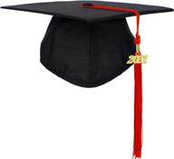 ftyfty adult graduation cap - matte finish with tassel and year charm - unisex logo