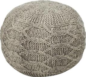 img 4 attached to 🪑 Magnolia Handwoven 100% Wool Pouf (Grey): Luxurious Comfort and Style Combined