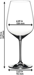 img 2 attached to 🍷 Riedel Heart to Heart Cabernet Sauvignon Glasses, Set of 2, 28-1/4-Oz, Clear