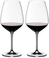 🍷 riedel heart to heart cabernet sauvignon glasses, set of 2, 28-1/4-oz, clear logo