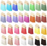 🔑 eutenghao 150pcs leather tassels keychain tassels charms rings: craft supplies in 30 colors, perfect for diy crafts, sewing, decoration, and jewelry making (5cm) logo