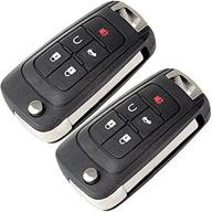 🔑 eccpp replacement keyless entry remote flip key fob for chevy jeep dodge chrysler buick oht01060512 (pack of 2) logo