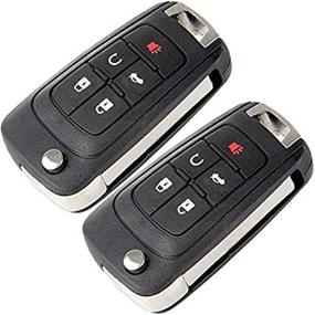 img 2 attached to 🔑 ECCPP Replacement Keyless Entry Remote Flip Key Fob for Chevy Jeep Dodge Chrysler Buick OHT01060512 (Pack of 2)