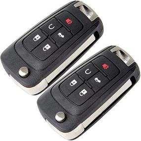 img 1 attached to 🔑 ECCPP Replacement Keyless Entry Remote Flip Key Fob for Chevy Jeep Dodge Chrysler Buick OHT01060512 (Pack of 2)